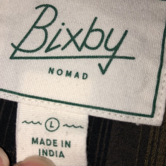 Men’s Bixby Nomad Made in India Slim Cut Short Sleeve Button Down Shirt Size L - Picture 9 of 11